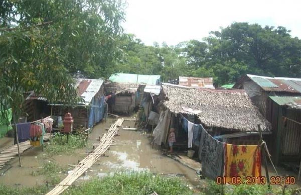 Slum area where Christmas gifts and gospel tracts were distributed