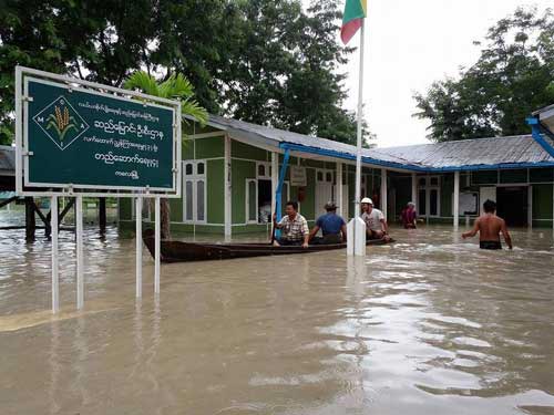 The town of Kale, Myanmar after the flood.