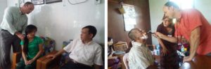 A doctor from the United States came to South East Asia Bible College to do medical checkups.