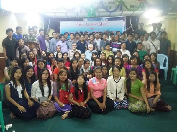 Everyone at the South East Asia Bible College meet and greet.
