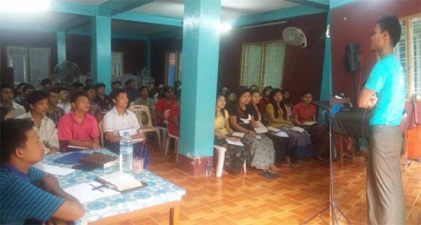 A man sharing his testimony about hearing the gospel through a missionary