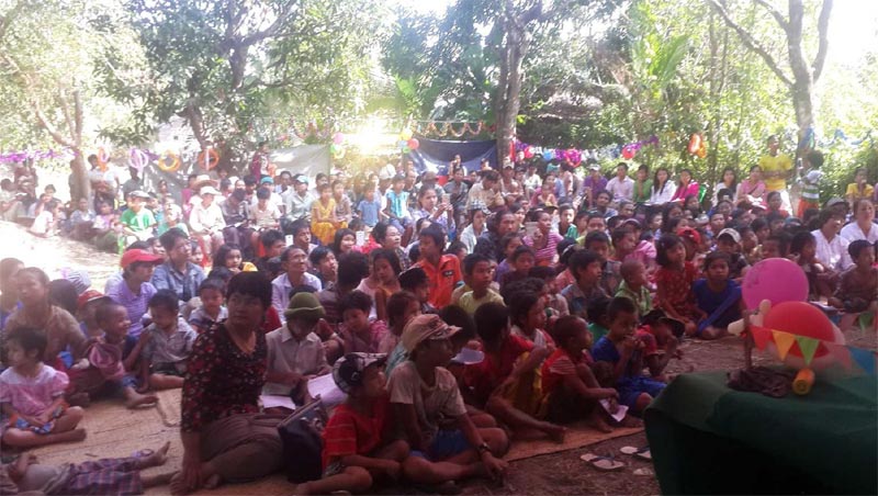 Christmas gospel message was shared at Mee-thwe-chauk village.
