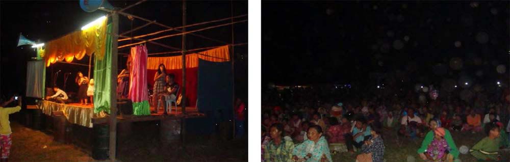 A Christmas gospel meeting held in Myanmar for mostly non-Christians.