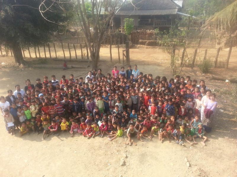 Summer children camp in Myanmar.
