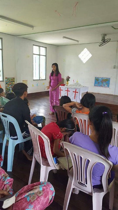 Mrs. Khin Htet Htet Thu sharing about how she got saved
