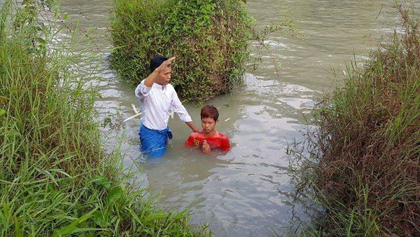 Mr. Saw Bui Hu (15 years old) - who got saved by hearing the Gospel from Sunday School Class