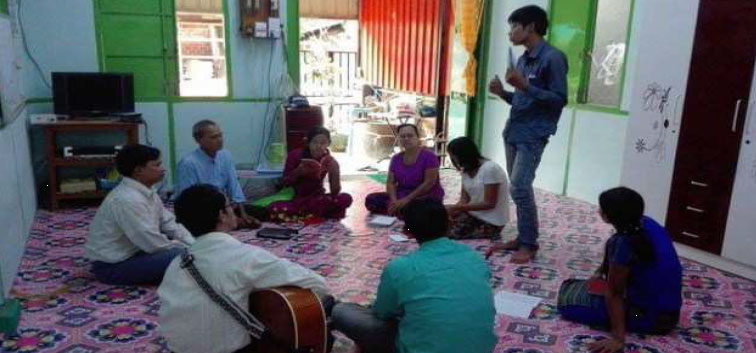 Ms. Aye Myat Mon (20 years old) who is also a new convert from a non-Christian background sharing about her testimony.